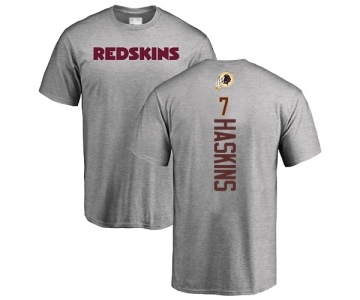 Football Washington Redskins #7 Dwayne Haskins Ash Backer T-Shirt