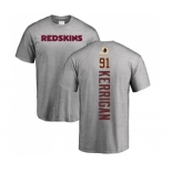 Football Washington Redskins #91 Ryan Kerrigan Ash Backer T-Shirt