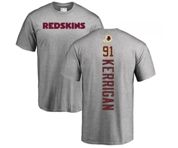 Football Washington Redskins #91 Ryan Kerrigan Ash Backer T-Shirt