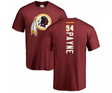 Football Washington Redskins #94 Da'Ron Payne Maroon Backer T-Shirt