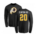 NFL Nike Washington Redskins #20 Ha Clinton-Dix Black Name & Number Logo Long Sleeve T-Shirt