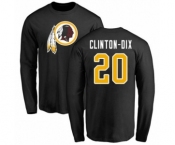 NFL Nike Washington Redskins #20 Ha Clinton-Dix Black Name & Number Logo Long Sleeve T-Shirt