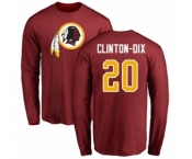 NFL Nike Washington Redskins #20 Ha Clinton-Dix Maroon Name & Number Logo Long Sleeve T-Shirt