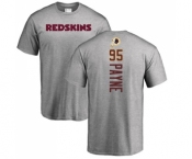 NFL Nike Washington Redskins #95 Da'Ron Payne Ash Backer T-Shirt