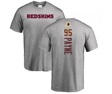 NFL Nike Washington Redskins #95 Da'Ron Payne Ash Backer T-Shirt