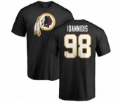 NFL Nike Washington Redskins #98 Matt Ioannidis Black Name & Number Logo T-Shirt