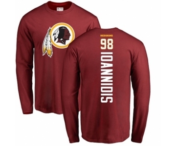 NFL Nike Washington Redskins #98 Matt Ioannidis Maroon Backer Long Sleeve T-Shirt