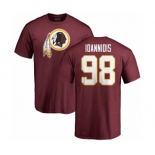 NFL Nike Washington Redskins #98 Matt Ioannidis Maroon Name & Number Logo T-Shirt