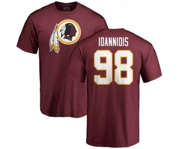 NFL Nike Washington Redskins #98 Matt Ioannidis Maroon Name & Number Logo T-Shirt