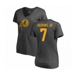 Football Women Washington Redskins #7 Dwayne Haskins Ash One Color T-Shirt