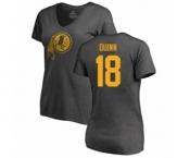 Football Women's Washington Redskins #18 Trey Quinn Ash One Color T-Shirt