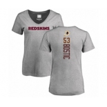 Football Women's Washington Redskins #53 Jon Bostic Ash Backer T-Shirt