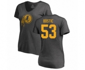 Football Women's Washington Redskins #53 Jon Bostic Ash One Color T-Shirt