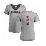 NFL Women's Nike Washington Redskins #95 Da'Ron Payne Ash Backer T-Shirt