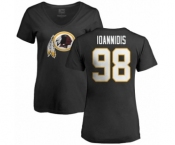 NFL Women's Nike Washington Redskins #98 Matt Ioannidis Black Name & Number Logo T-Shirt