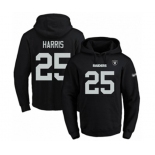 Football Men's Oakland Raiders #25 Erik Harris Black Name & Number Pullover Hoodie