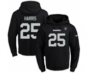 Football Men's Oakland Raiders #25 Erik Harris Black Name & Number Pullover Hoodie