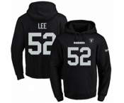 Football Men's Oakland Raiders #52 Marquel Lee Black Name & Number Pullover Hoodie