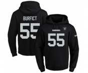 Football Men's Oakland Raiders #55 Vontaze Burfict Black Name & Number Pullover Hoodie