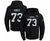 Football Men's Oakland Raiders #73 Maurice Hurst Black Name & Number Pullover Hoodie