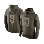 Football Men's Oakland Raiders #8 Daniel Carlson Green Salute To Service Pullover Hoodie