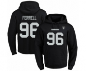 Football Men's Oakland Raiders #96 Clelin Ferrell Black Name & Number Pullover Hoodie