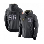 Football Men's Oakland Raiders #96 Clelin Ferrell Stitched Black Anthracite Salute to Service Player Performance Hoodie