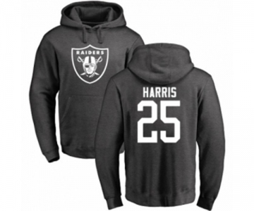 Football Oakland Raiders #25 Erik Harris Ash One Color Pullover Hoodie