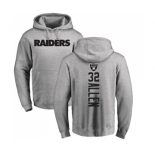 Football Oakland Raiders #32 Marcus Allen Ash Backer Pullover Hoodie