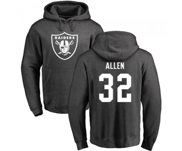 Football Oakland Raiders #32 Marcus Allen Ash One Color Pullover Hoodie