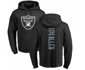 Football Oakland Raiders #32 Marcus Allen Black Backer Pullover Hoodie