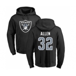 Football Oakland Raiders #32 Marcus Allen Black Name & Number Logo Pullover Hoodie