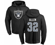 Football Oakland Raiders #32 Marcus Allen Black Name & Number Logo Pullover Hoodie