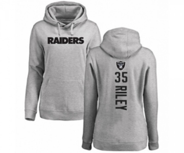 Football Oakland Raiders #35 Curtis Riley Ash Backer Pullover Hoodie