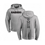 Football Oakland Raiders #52 Marquel Lee Ash Backer Pullover Hoodie