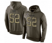 Football Oakland Raiders #52 Marquel Lee Green Salute To Service Men's Pullover Hoodie