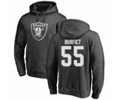 Football Oakland Raiders #55 Vontaze Burfict Ash One Color Pullover Hoodie