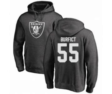 Football Oakland Raiders #55 Vontaze Burfict Ash One Color Pullover Hoodie