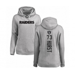 Football Oakland Raiders #73 Maurice Hurst Ash Backer Pullover Hoodie