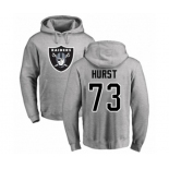 Football Oakland Raiders #73 Maurice Hurst Ash Name & Number Logo Pullover Hoodie