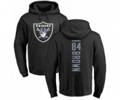 Football Oakland Raiders #84 Antonio Brown Black Backer Pullover Hoodie