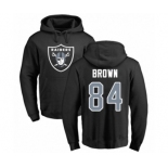 Football Oakland Raiders #84 Antonio Brown Black Name & Number Logo Pullover Hoodie