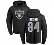 Football Oakland Raiders #84 Antonio Brown Black Name & Number Logo Pullover Hoodie