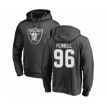 Football Oakland Raiders #96 Clelin Ferrell Ash One Color Pullover Hoodie