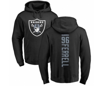 Football Oakland Raiders #96 Clelin Ferrell Black Backer Pullover Hoodie