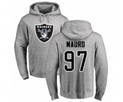 Football Oakland Raiders #97 Josh Mauro Ash Name & Number Logo Pullover Hoodie