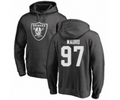 Football Oakland Raiders #97 Josh Mauro Ash One Color Pullover Hoodie