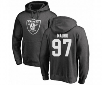 Football Oakland Raiders #97 Josh Mauro Ash One Color Pullover Hoodie