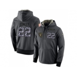 Men Oakland Raiders #22 Gareon Conley Stitched Black Anthracite Salute to Service Player Performance Hoodie