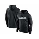 Men Oakland Raiders Nike Black Circuit Wordmark Essential Performance Pullover Hoodie